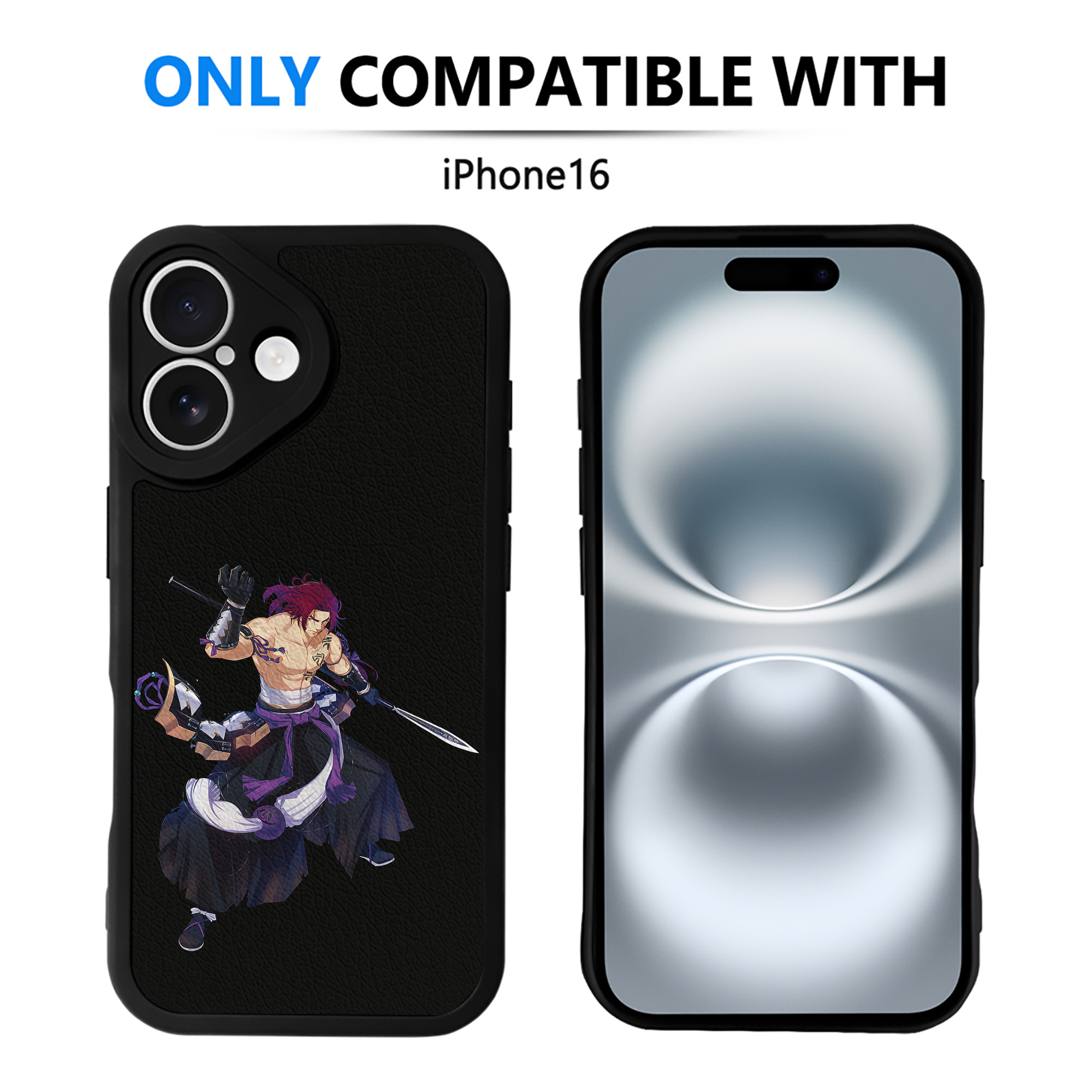 （画像用） 刀剣乱舞 Touken Ranbu 【iPhone 16シリーズ対応】シリコンスマホケース（レザー調） 材質：シリコン